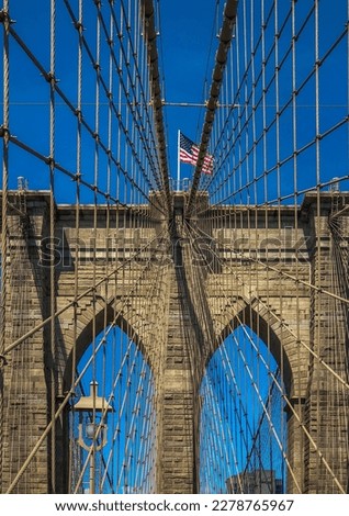 a new angle of the famous brooklyn bridge in new york