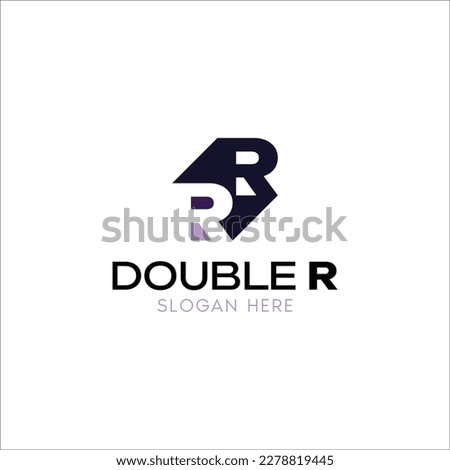 RR Logo or Double R Logo Vector Design