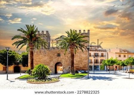 Historical city of Alcudia, Mallorca, Spain 