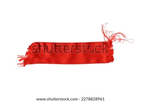 Shabby red haberdashery ribbon craft Royalty-Free Stock Photo #2278828961
