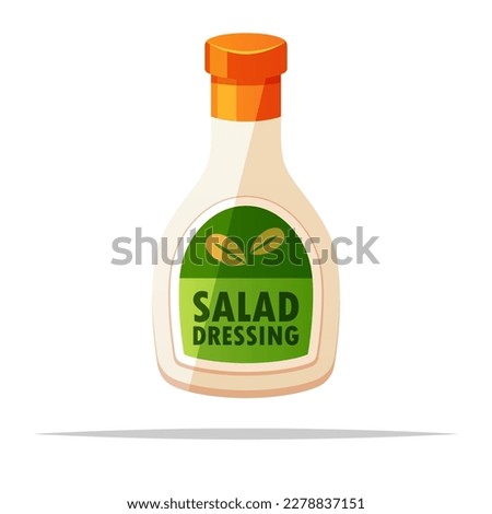 Salad dressing bottle vector isolated illustration Royalty-Free Stock Photo #2278837151