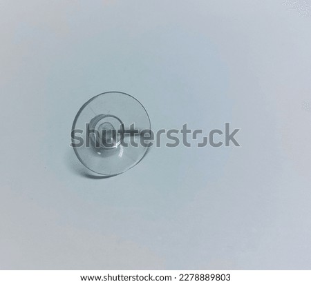 Transparent plastic suction cup isolated on white background. Royalty-Free Stock Photo #2278889803