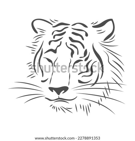 Tiger icon logo design illustration