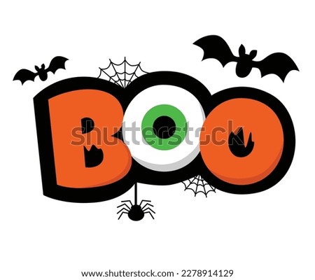 Boo Halloween Vector Illustration. Boo vector cartoon Royalty-Free Stock Photo #2278914129