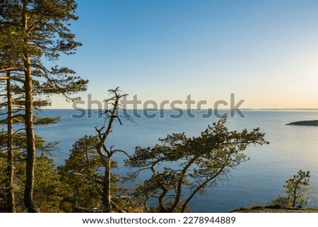 View to the Gulf of Finland from the shore of Porkkalanniemi in the evening, Kirkkonummi, Finland Royalty-Free Stock Photo #2278944889