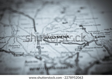The Ballymena on a Europe map