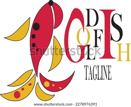 GOLD FISH LOGO IN RED YELLOW COLOR WITH TITLE