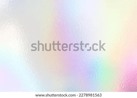 Silver iridescent, pastel unicorn rainbow background, holographic  foil texture, vector illustration. Royalty-Free Stock Photo #2278981563