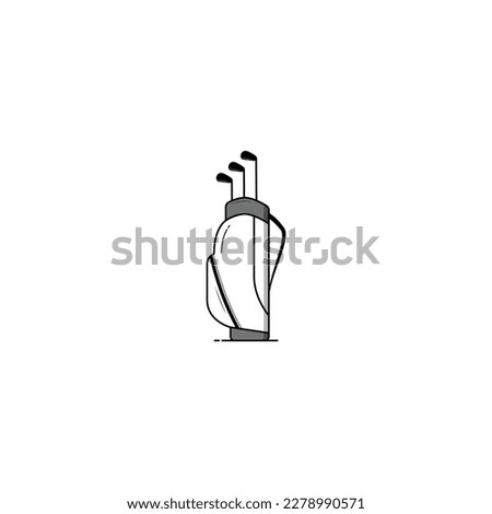 Golf bag icon isolated vector graphics