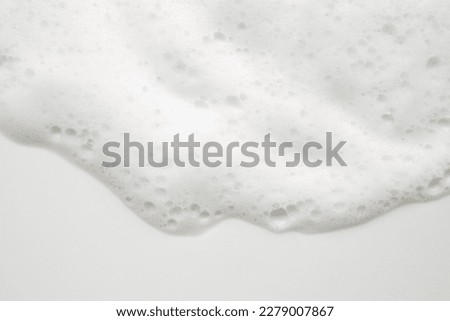 Abstract white soap foam bubbles texture on white background Royalty-Free Stock Photo #2279007867