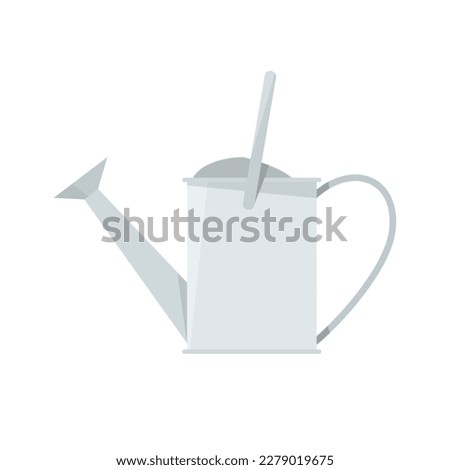 Metal gray large watering can