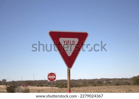 random yield sign off the highway