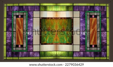 Abstract Glass Panels Photo Composite Image Stained Glass Window Design