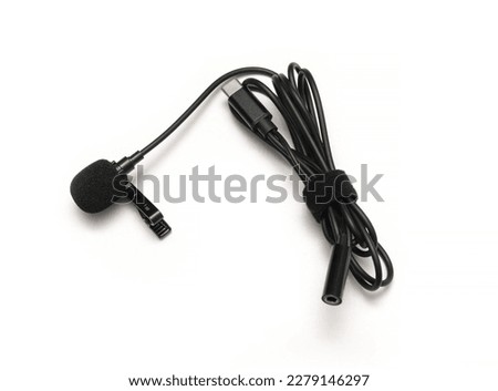 microphone lavalier isolated on white background