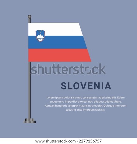Illustration of Slovenia flag Template