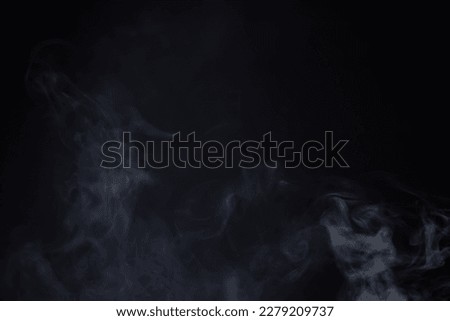 Smoke on black background overlay design element.