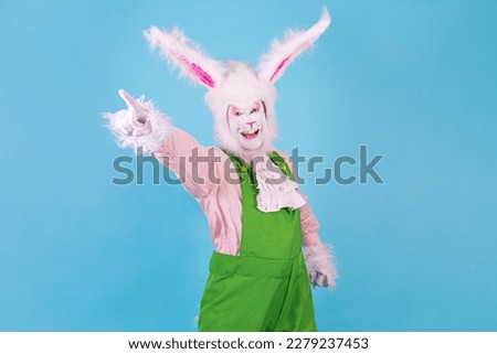 easter bunny pointing finger at you