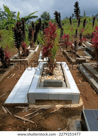 Moslem graves in public cemeteries in Indonesia