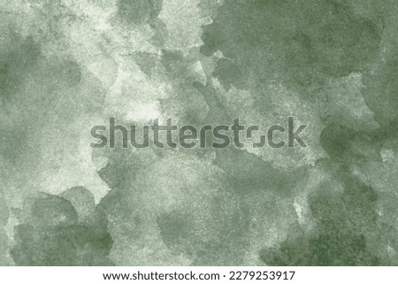 Pale gray blue green abstract watercolor drawing. Sage green color. Art background for design. Water. Grunge. Blot, stain, daub.
