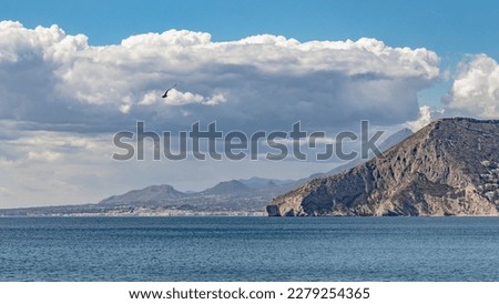 coast with clouds and cliffs