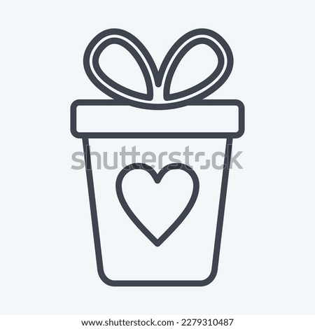 Icon Gift Box. related to Black Friday symbol. shopping. simple illustration