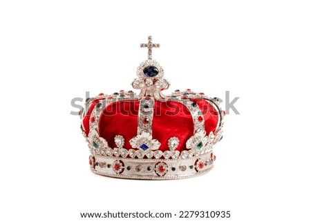 The Royal Coronation Crown Isolated on a White Background Royalty-Free Stock Photo #2279310935