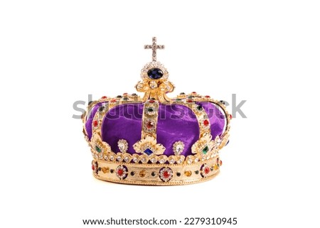 The Royal Coronation Crown Isolated on a White Background Royalty-Free Stock Photo #2279310945