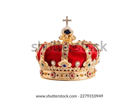 The Royal Coronation Crown Isolated on a White Background Royalty-Free Stock Photo #2279310949