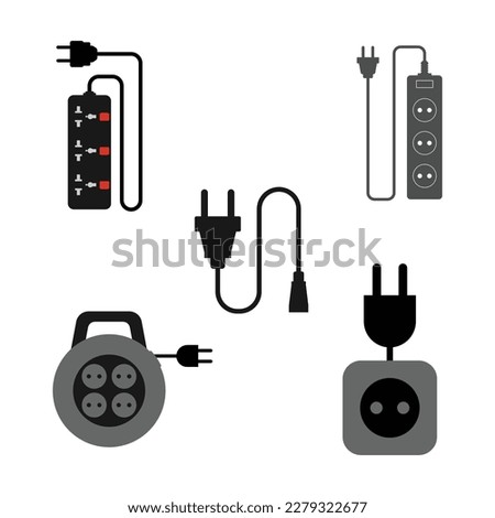 extension cord simple vector icon illustration in flat design Royalty-Free Stock Photo #2279322677