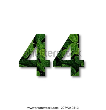 Design number 44 with leaf texture on white background.