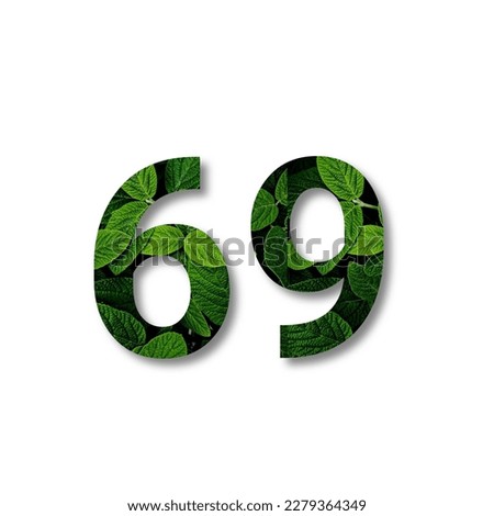 Design number 69 with leaf texture on white background.