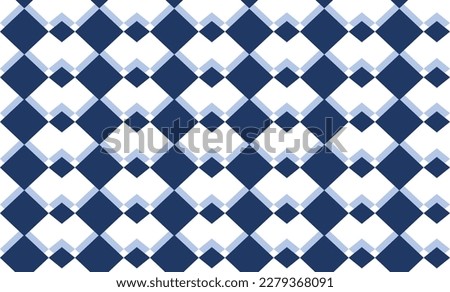 blue diamond repeat seamless pattern, replete image design for fabric printing 
