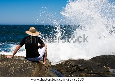 young man at the beach