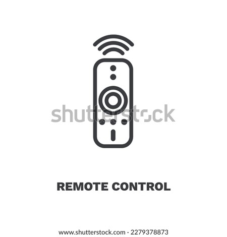remote control icon. Thin line remote control icon from artificial intellegence collection. Outline vector isolated on white background. Editable remote control symbol can be used web and mobile Royalty-Free Stock Photo #2279378873