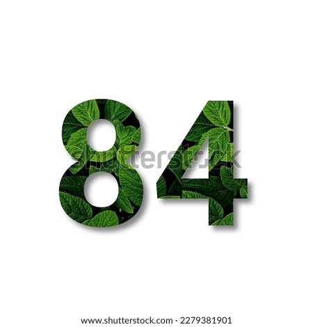 Design number 84 with leaf texture on white background.