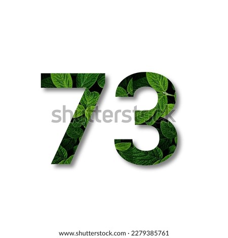 Design number 73 with leaf texture on white background.
