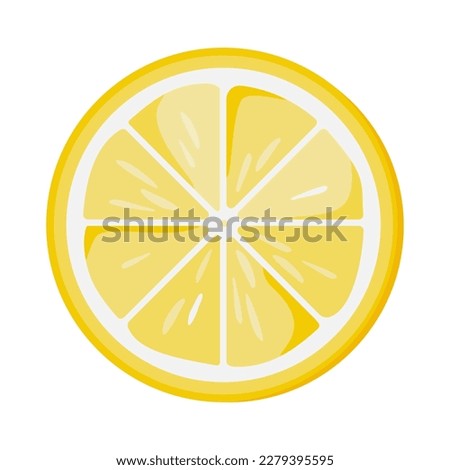 A round slice of lemon. Cut a yellow fresh lemon in half Royalty-Free Stock Photo #2279395595