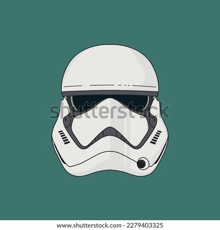 A Stromtrooper mask is a key identifying feature of the iconic soldiers of the Galactic Empire from the Star Wars Universe.
