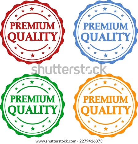 Premium quality seal or label flat icon. Set of stamp tag badge for business Illustration on white background