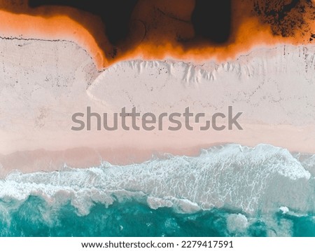 River Meets the Sea, Guilderton, Western Australia, Aerial Photography, Aerial View Beach Royalty-Free Stock Photo #2279417591