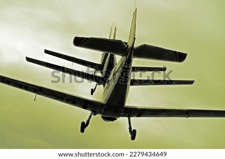 Czech Zlin Aircraft formation of 3 aircrafts 