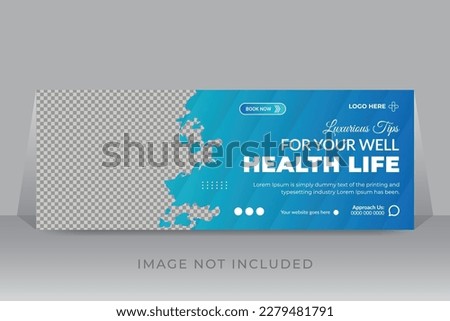 Medical healthcare timeline cover design and web banner template