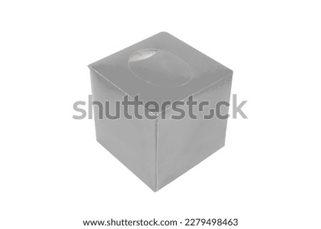 Square Tissues Box Isolated on White Background
