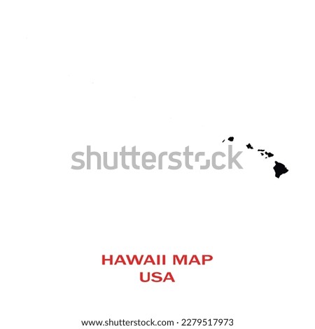 Map of HAWAII, Map of HAWAII with Solid color, Map of USA state HAWAII Vector Illustration, Map of HAWAII with Color, USA.
