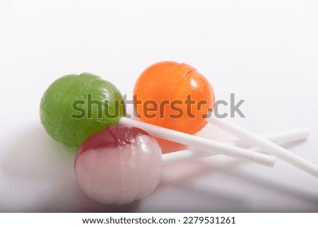  caramel on a white background. Round caramel candy isolate.