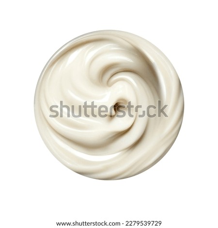 white beauty cream top view. isolated texture Royalty-Free Stock Photo #2279539729