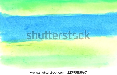 Vector a painting of a blue and green background with a blue background. Watercolor green and blue background