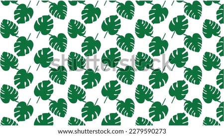 Abstract leave background pattern vector. Tropical monstera leaf design wallpaper. Botanical texture design for print, wall arts, and wallpaper.