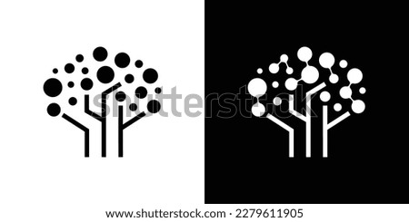 digital tree design icon vector illustration 11