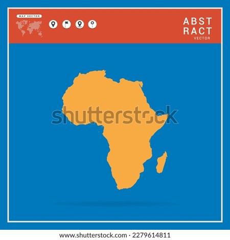 Business Infographic with map of Africa abstract yellow map  vector illustration.